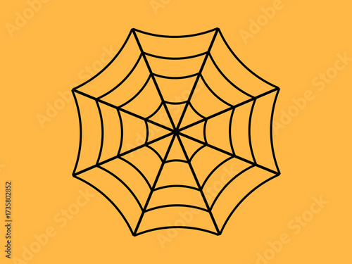 spider web frame, vector illustration