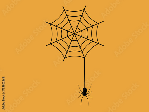 Spider Silhouette, Vector Illustration