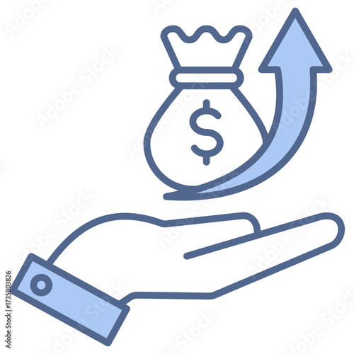 Capital Growth Blue Icon
