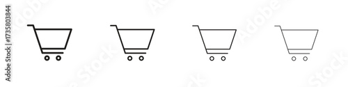 Shopping cart icon concept. editable vector trendy illustrations.
