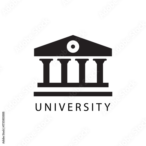 Professional vector university icon symbol template