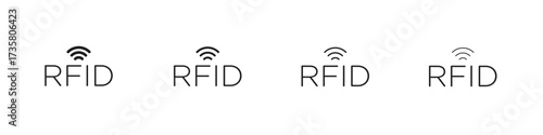 RFID icon concept. editable vector trendy illustrations.