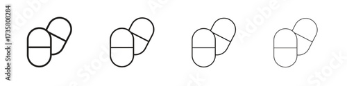 Pills icon concept. editable vector trendy illustrations.