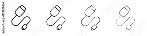Phone cable icon concept. editable vector trendy illustrations.