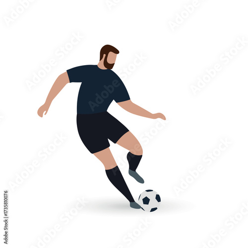 Footballer Vector Illustration image Abstract Background. Suitable for design of sports competitions, covers, mobile applications and games, etc.
