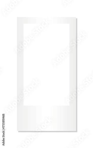 Blank square vertical instant photo frame mockup with transparent background isolated retro snapshot style empty  paper template for memory layout gallery design decoration print