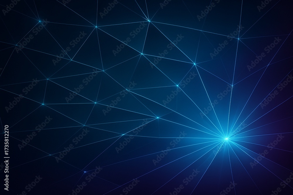 Obraz premium Futuristic Abstract Background with Geometric Neon Lines and Radiant Light