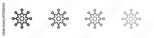 Microservices icon concept. editable vector trendy illustrations.