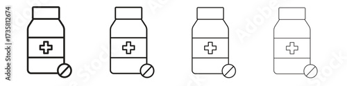 Medicine bottle icon concept. editable vector trendy illustrations.