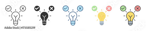 Hypothesis Icon Set Multiple Style Collection