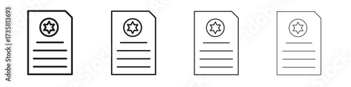 License icon concept. editable vector trendy illustrations.