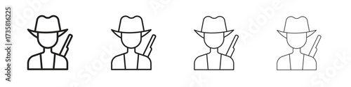 Hunter icon concept. editable vector trendy illustrations.