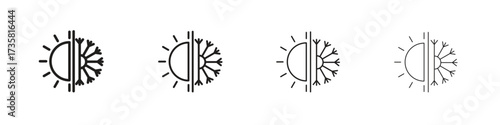 Hot and cold icon concept. editable vector trendy illustrations.
