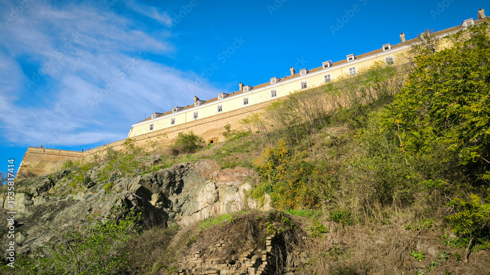 Fototapeta premium Petrovaradin fortress in autumn, Novi Sad