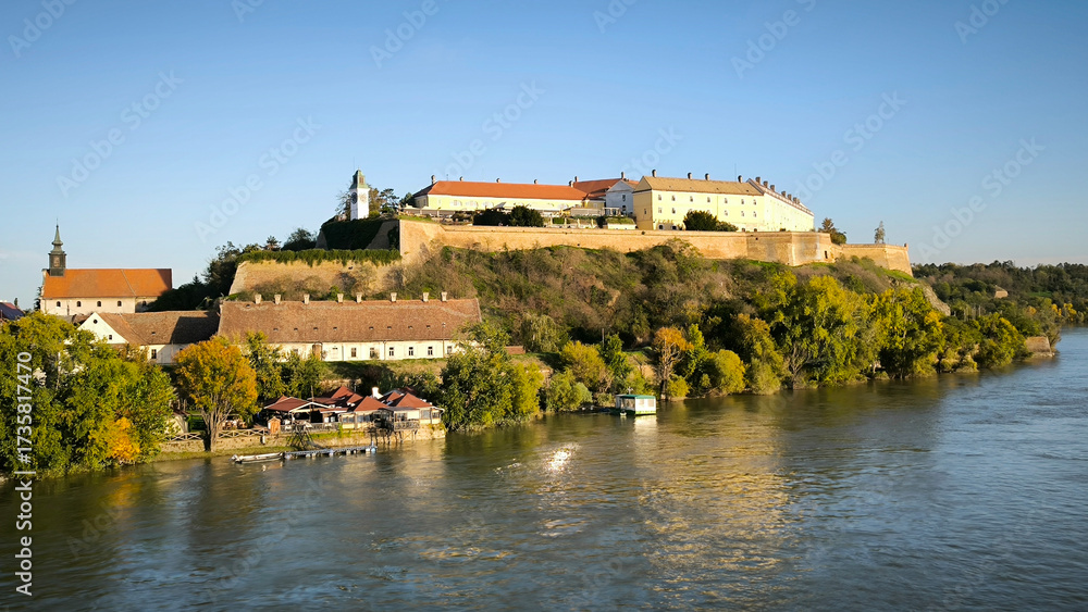 Fototapeta premium Petrovaradin fortress in autumn, Novi Sad