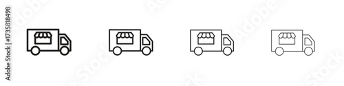Food truck icon concept. editable vector trendy illustrations.