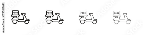 Food delivery icon concept. editable vector trendy illustrations.
