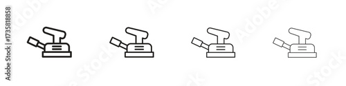 Floor sanding machine icon concept. editable vector trendy illustrations.