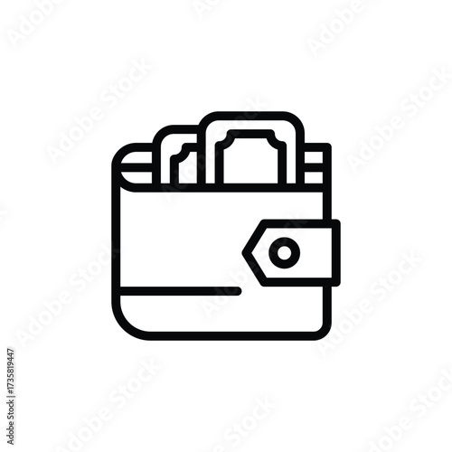 A wallet with money peeking out secured by a clasp