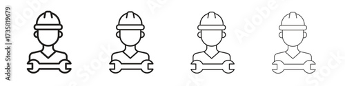 Engineer icon concept. editable vector trendy illustrations.