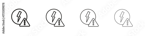 Electric Problem icon concept. editable vector trendy illustrations.