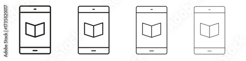 Ebook icon concept. editable vector trendy illustrations.