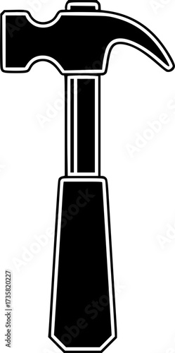 Hammer icon design illustration. icon concept in flat
