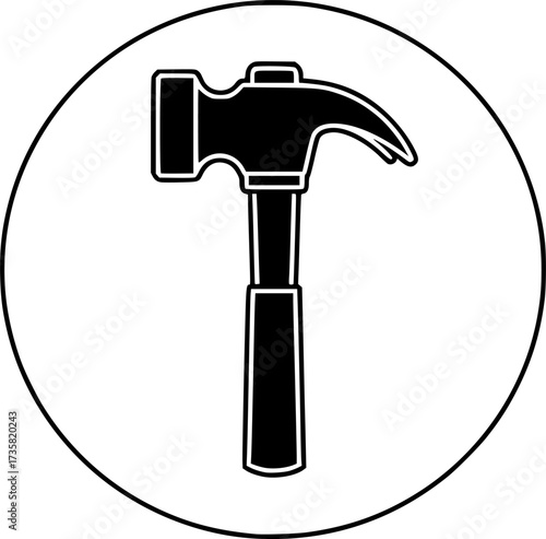Hammer icon design illustration. icon concept in flat
