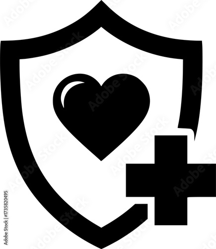 Health insurance icon design illustration. icon concept in flat
