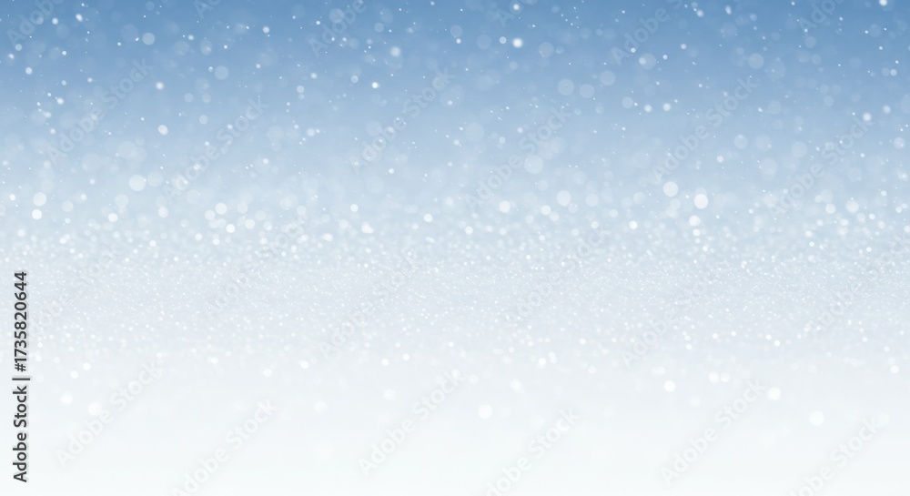 Fototapeta premium Snowy background with sparkling effects in soft blue tones 