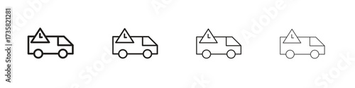 Delivery delay icon concept. editable vector trendy illustrations.