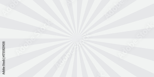 sunburst pattern white and gray design. Vintage sunrays illustration swirl line. sun beam vector banner design pop art comic burst gradient concept pattern.	
