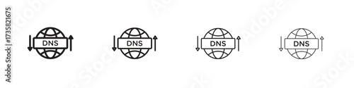 DNS icon concept. editable vector trendy illustrations.