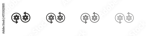 Devops icon concept. editable vector trendy illustrations.