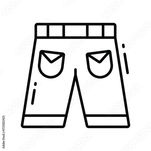 Outline of a pair of shorts with pockets