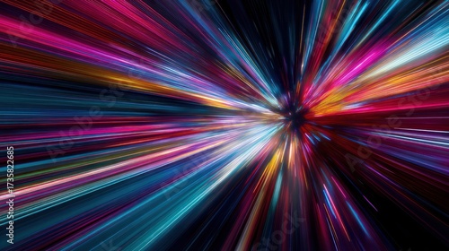 Abstract light streaks in motion