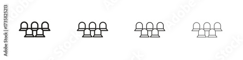 Cinema seat icon concept. editable vector trendy illustrations.