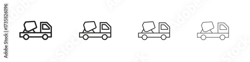Cement truck icon concept. editable vector trendy illustrations.