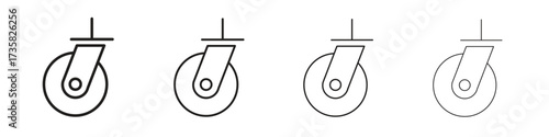 Cart trolley wheel icon concept. editable vector trendy illustrations.