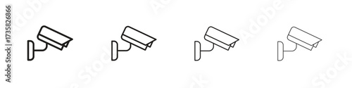 CCTV icon concept. editable vector trendy illustrations.