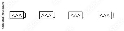 AAA battery icon concept. editable vector trendy illustrations.