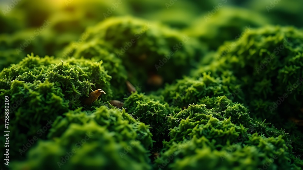 Obraz premium Abstract green textures blending with nature, evoking an environmental and serene mood.