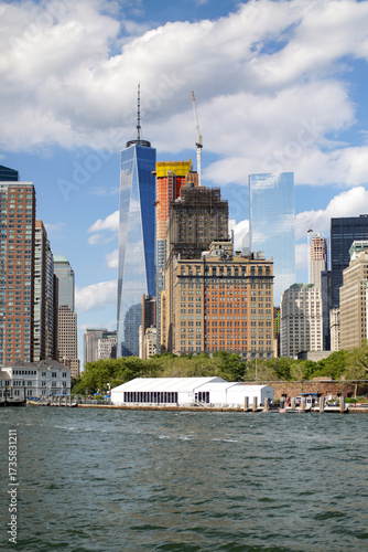 New York city view, Lower Manhattan landscape