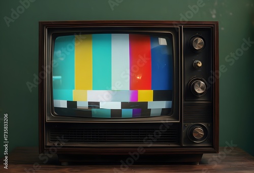 Vintage Television - Retro CRT TV Nostalgic view, World Television Day concept