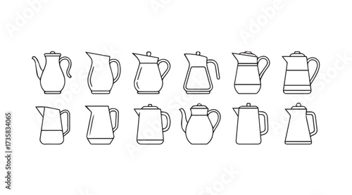 Vector art of pitcher isolated on white