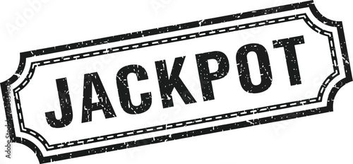Jackpot stamp vector illustration for winning and lottery game