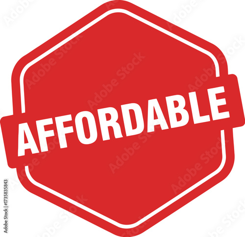 Affordable price sale promotion discount offer red badge vector