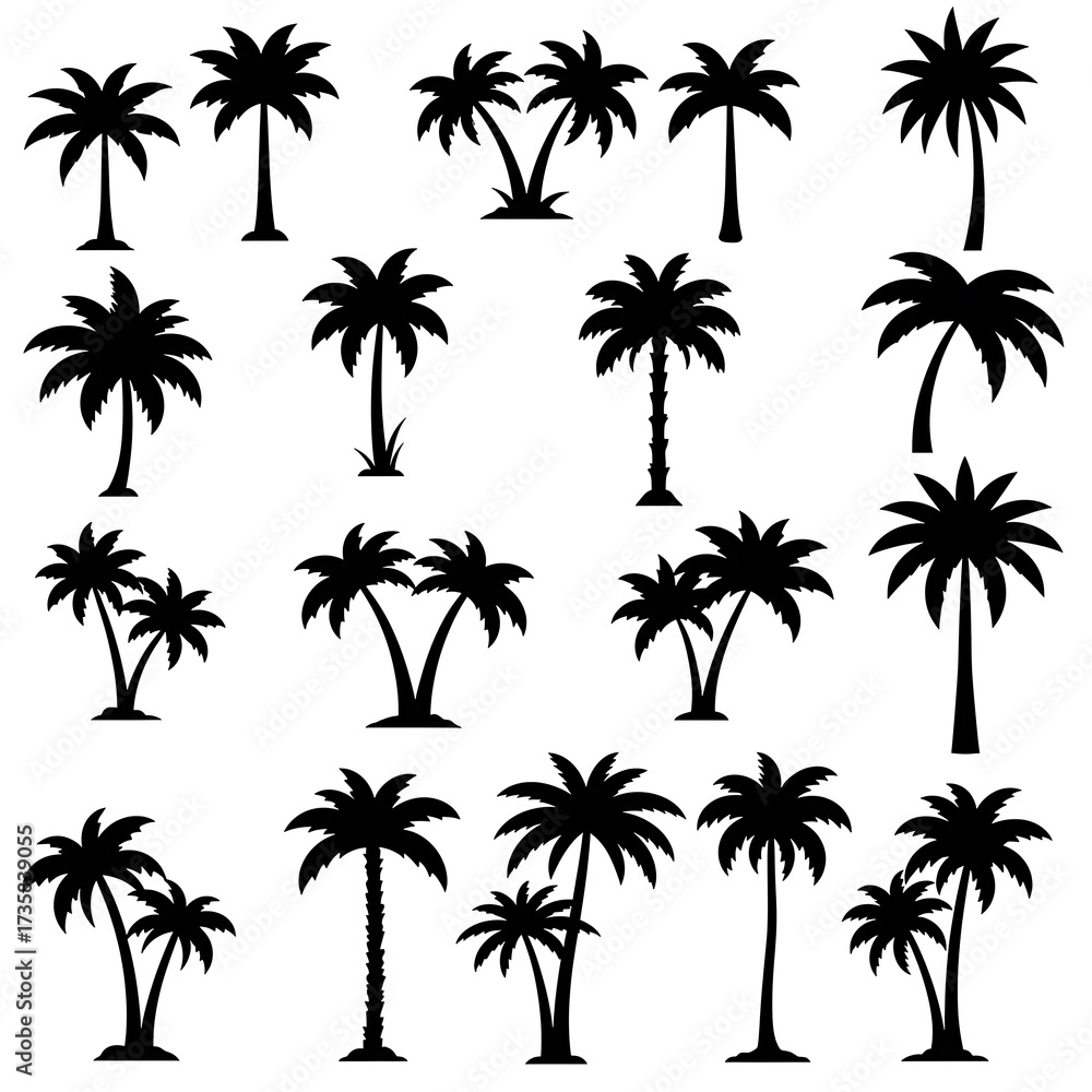 Fototapeta premium Palm Silhouette Symphony