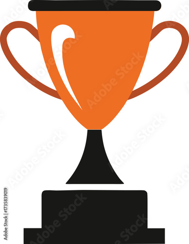 Vector illustration of gold cup with a cup