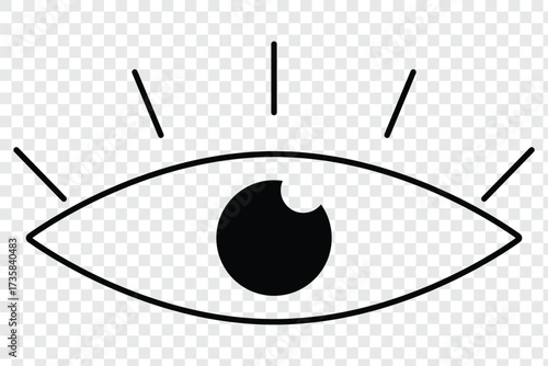 set of eye icon | open, closed, slashed, hidden eye icons in black flay style. Visibility and privacy symbol set. for settings, security, password toggles, and privacy, access controls. exciting eyes 